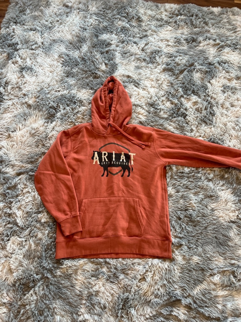 Ariat Burnt Orange Pullover Hoodie with Logo